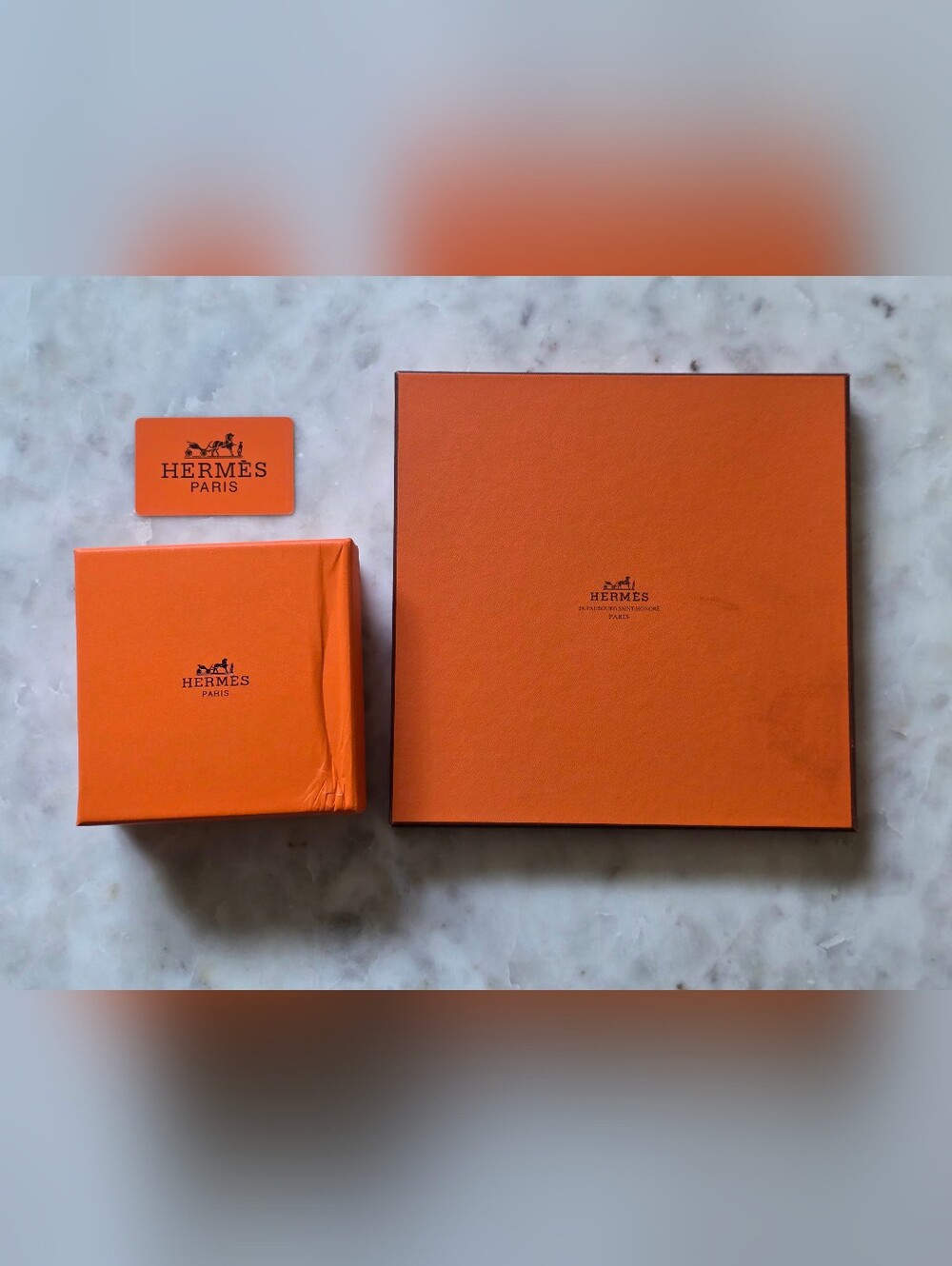 Authentic Hermès Orange Gift Box 2-piece Set
